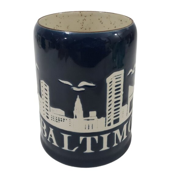 Baltimore Maryland Harbor Cityscapes Stoneware Coffee Cup Mug 16 oz - Picture 1 of 6